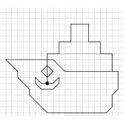 графический диктант для детей - Корабль