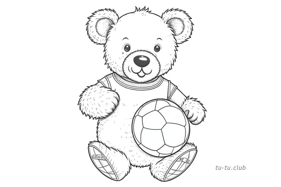 Раскраска для детей - Медвежонок