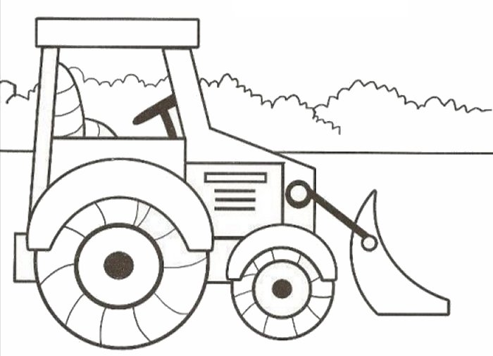 Раскраска для детей - Трактор