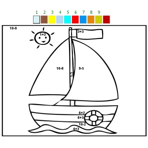 Математические раскраски для детей онлайн