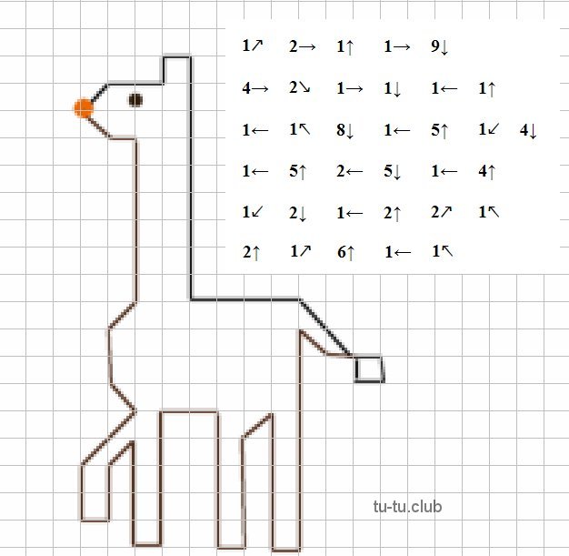 графический диктант - Жираф