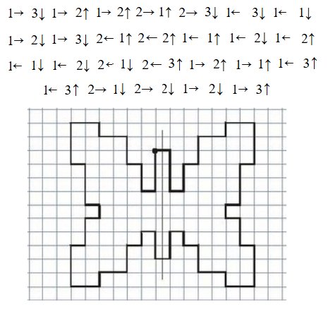графический диктант - Бабочка