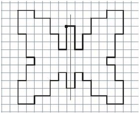графический диктант для детей - Бабочка
