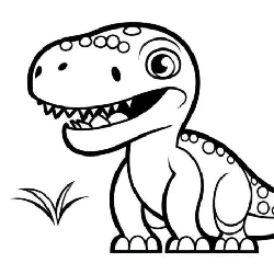 Раскраска Динозаврик